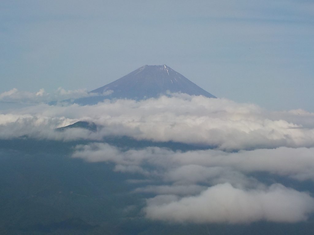 七面山から見た富士山